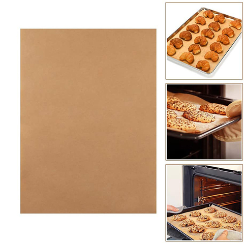 Papier de cuisson antiadhésif réutilisable résistant à la chaleur four pâtisserie tapis de cuisson feuille pâtisserie cuisson papier huilé gril cuisson ► Photo 1/6