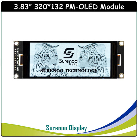 Panneau d'affichage LCD PMOLED SSD1320Z série SPI 16 niveaux niveaux de gris, affichage OLED réel, 3.83 pouces, 320x132, Module d'affichage graphique 320132 ► Photo 1/6