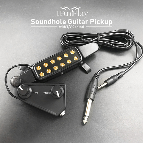 Haut-parleur à Clip à 12 trous, micro, fil d'amplificateur, pour transducteur de guitare électrique acoustique, accessoires de guitare ► Photo 1/6