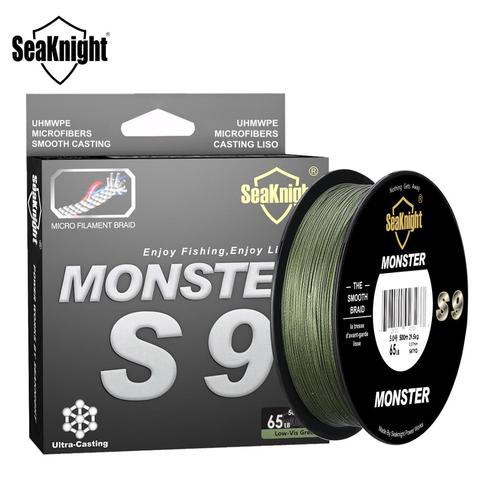 SeaKnight Monster S9 300M 500M PE ligne de pêche 9 brins inverse spirale Tech Multifilament forte carpe ligne de pêche 20-100LB ► Photo 1/6