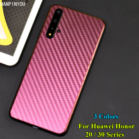 Film de protection arrière en Fiber de carbone 3D pour Huawei Honor 20 30 30S Pro 20i, dégradé ► Photo 1/6