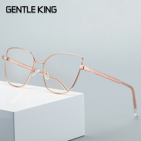 Sweet KING-lunettes Anti lumière bleue, monture métallique pour hommes et femmes, verres transparents, monture d'optique irrégulière ► Photo 1/6