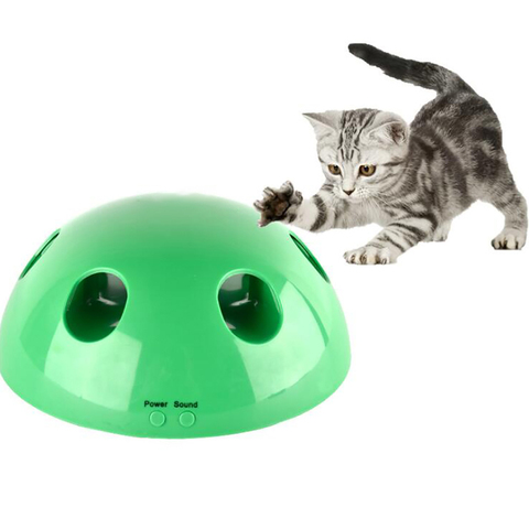 Jouet interactif pour chat, jouet robotique à faible bruit, électronique à piles, à gratter, pour chats d'intérieur, vert ► Photo 1/1