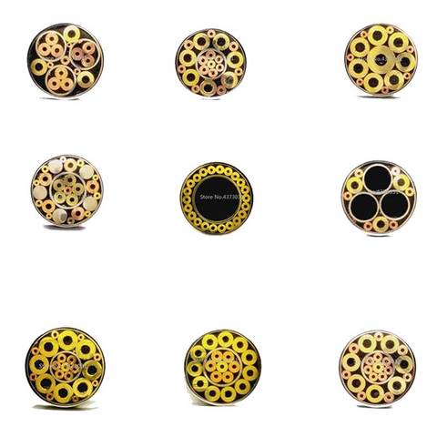 Rivets à broche en mosaïque de 6mm, pour la décoration de la vis à manche de couteau, 21 types de conception de Style exquis, longueur de la poignée de couteau 9cm ► Photo 1/6