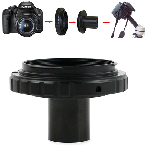 Adaptateur de monture de Microscope biologique (monture en T) + anneau adaptateur d'objectif T2 Ports d'oculaire 23.2mm pour appareil photo reflex Canon Nikon EOS ► Photo 1/3