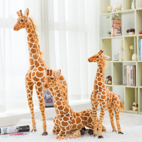Peluche girafe géante pour enfants, jouet mignon, Animal en peluche, poupée, cadeau d'anniversaire ► Photo 1/6
