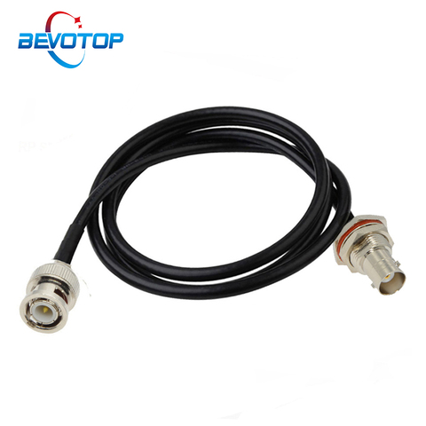 Câble d'extension Coaxial étanche BNC RF 50 Ohm, écrou femelle cloison à prise mâle RG58 Pigtail Jumper BNC RF ► Photo 1/6