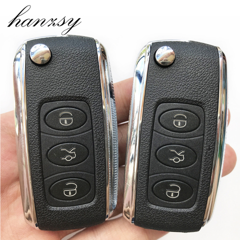 3 boutons voiture télécommande porte-clés pour Bentley remplacement couvercle de clé pliable couvercle sans support de batterie/pas de lame ► Photo 1/6
