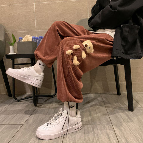 Pantalon Cargo à jambes larges pour homme, vêtement en velours côtelé, 4 couleurs, décontracté, Style militaire, Streetwear, 2022 ► Photo 1/5