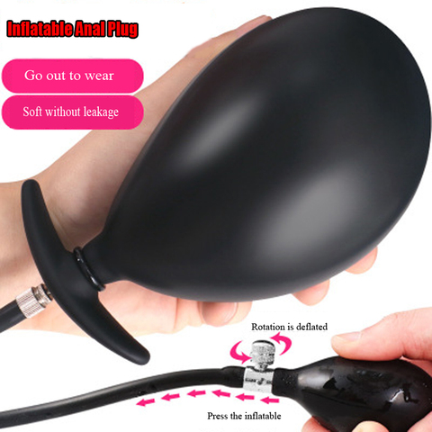 Plug anal gonflable pour adultes, hommes et femmes, produits sexuels, avec expansion anale ► Photo 1/6