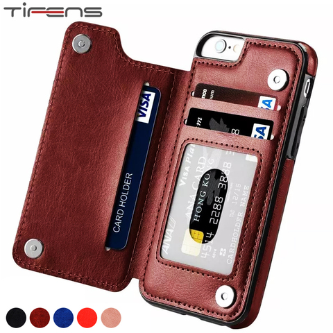 Étui En Cuir de luxe Pour iPhone 12 Mini Salto Arrière Coque Pour iPhone 11 Pro XR XS Max X 6 6s 7 8 Plus Fentes Pour Cartes Housse Etui ► Photo 1/6