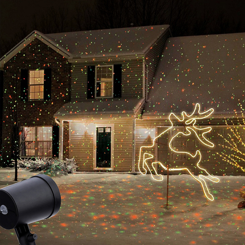 Projecteur Laser d'extérieur, spot lumineux de paysage, DJ ou Disco, pour un jardin ou une fête de noël ► Photo 1/6