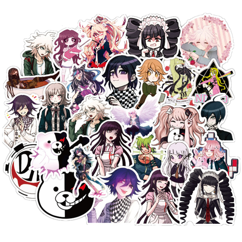 50 pièces Danganronpa: déclencheur heureux ravages Anime autocollant pour bagages ordinateur portable planche à roulettes vélo Pegatinas jouet autocollants F4 ► Photo 1/4