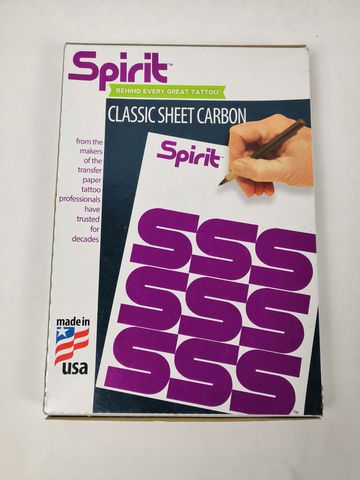 Papier de transfert de pochoir thermique classique SPIRIT et papier de copieur de papier de transfert de carbone de feuille classique d'esprit pour l'approvisionnement de tatouage ► Photo 1/6