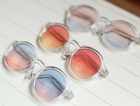 Blyth – lunettes de soleil rondes colorées, dégradées BJD (adaptées aux poupées glacées, EXO, salons) ► Photo 1/4