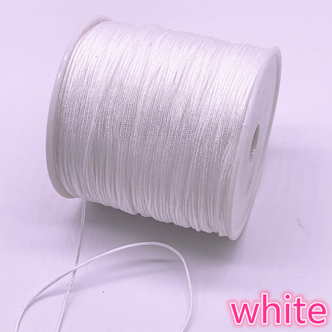 Lot de fils en Nylon blanc 0.4-1.5mm, cordon en macramé, nœud chinois pour bricolage, glands, fil à perles, 10 pièces/lot ► Photo 1/4