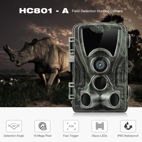 Suntekcam-caméra de chasse étanche IP65, 20mp 1080P, matériel de Surveillance des sentiers à Vision nocturne, piège Photo faune HC801A ► Photo 1/6