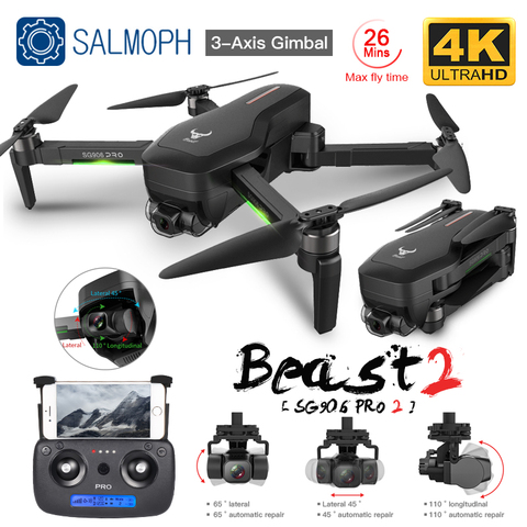 ZLL SG906 Pro 2 Pro2 / SG906 GPS Drone avec Wifi 4K caméra trois axes Anti-secousse cardan sans brosse professionnel quadrirotor Dron ► Photo 1/6