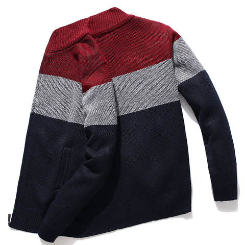 KKSKY – Cardigan gris rayé pour Homme, pull tricoté, chaud, surdimensionné 3XL, Style coréen, 2022 ► Photo 1/6