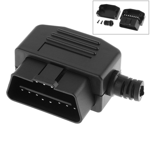 OBD II OBD2 L Type 16 broches mâle Auto voiture connecteur câble fil prises connecteur avec coque et vis ► Photo 1/6