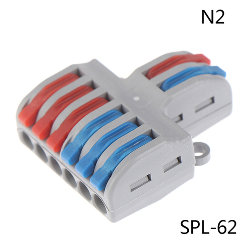 Mini connecteur de fil électrique rapide universel, connecteur de câble électrique, bloc Terminal Push-In de lampe LED SPL-62 SPL-42 Splic ► Photo 1/6