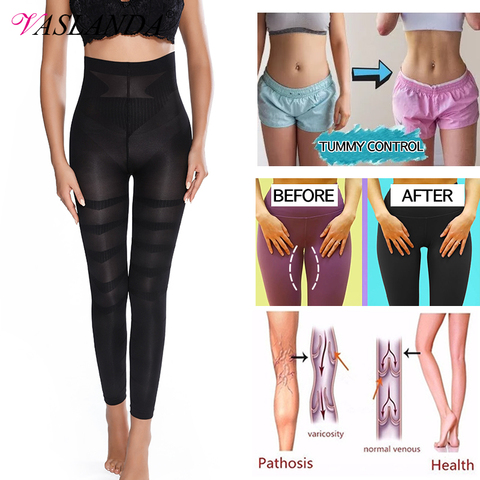 Leggings taille haute pour femmes, pantalon moulant, Anti-Cellulite, amincissant ► Photo 1/6