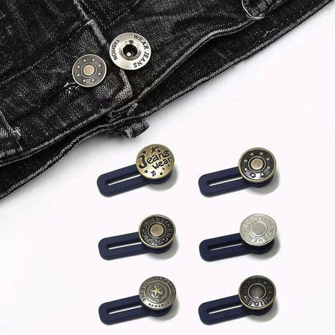 Boucle rétractable en métal | Boutons pour vêtements Jeans, ceinture ajustable, fermeture à la taille, bouton étendu ► Photo 1/6