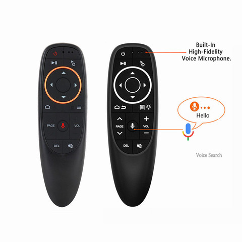 Télécommande vocale sans fil G10 G10S Pro, 2.4 ghz, Air Mouse, détection gyroscopique, jeu d'apprentissage IR, pour Android TV BOX avec récepteur USB ► Photo 1/6