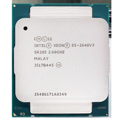 Processeur Intel Xeon E5 2640 V3 E5 2640V3, 2.6Ghz, 8 cœurs, prise de 90W, prise LGA 2011-3, pour carte mère X99 ► Photo 1/3