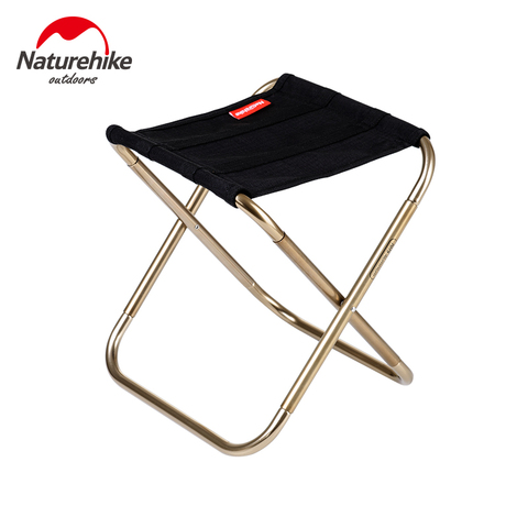 Naturehike Léger Camping En Plein Air Chaise Pliante En Aluminium Tabouret De Pêche Pliable Camping Sièges Randonnée Tabouret NH17Z012-L ► Photo 1/5