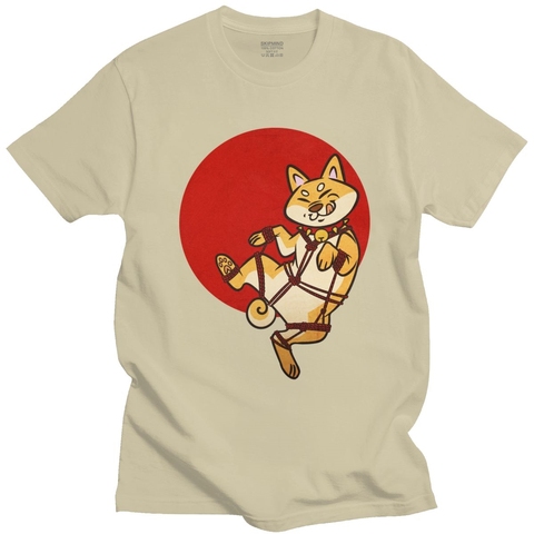 T-shirt manches courtes homme, humoristique, estival et doux, en coton, avec dessin animé Shibari Inu, Shiba Dog BDSM, Kawaii, idée cadeau ► Photo 1/6