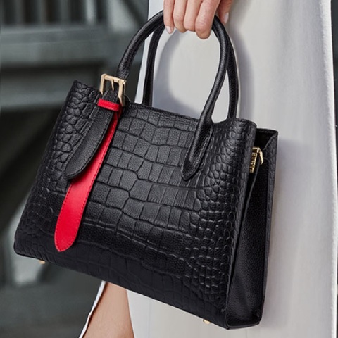 ZOOLER marque 2022 concepteur en cuir véritable femmes fourre-tout de luxe sacs à bandoulière Crocodile sacs à main en cuir de vache sacs à main couleurs ► Photo 1/6