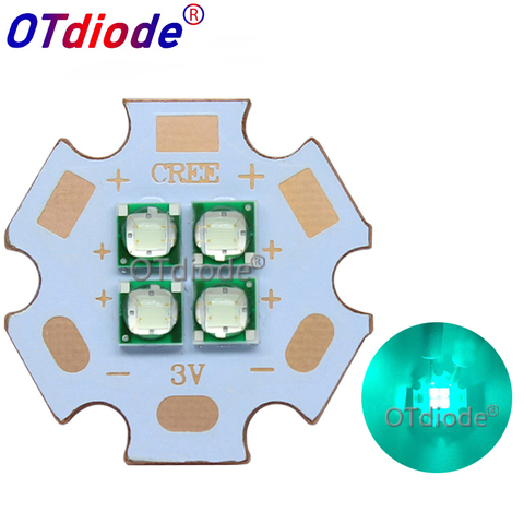 Epileds – Diode électroluminescente, multipuce, 4LED, 10W – 12W, 3535 couleurs Cyan, 495-500nm, 4 puces, haute puissance, avec PCB en cuivre de 20mm ► Photo 1/6