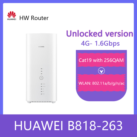 Débloqué Huawei B818 B818-263 4G routeur 3 Prime LTE CAT19 routeur 4G B1/3/5/7/8/20/26/28/32/38/40/41/42/43 sans fil routeur CPE ► Photo 1/6