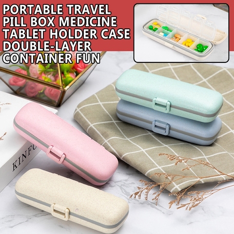 Portable voyage pilule boîte médecine support de tablette étui Double couche conteneur distributeur médecine stockage organisateur ► Photo 1/6