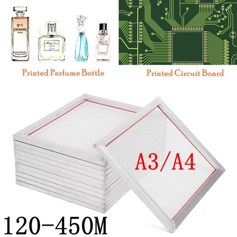 Cadre en aluminium d'impression d'écran en soie étiré cadre de maille de Polyester d'impression d'écran de 120M/300M/350M/380M pour des cartes de circuits imprimés ► Photo 1/6