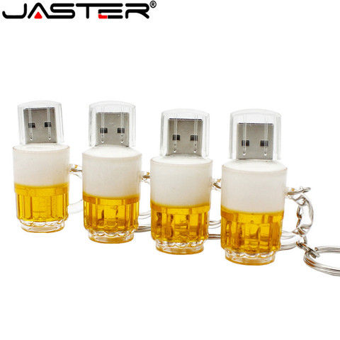 JASTER – clé usb 2.0 en verre, modèle spécial de chope à bière, support à mémoire de 8gb 16gb 32gb 64gb, lecteur flash ► Photo 1/6