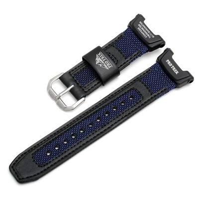 Nylon + bracelet en cuir pour casio PROTREK PRG-240B-2 couleur bleue bande de remplacement casio PRG-240B accessoires ► Photo 1/5