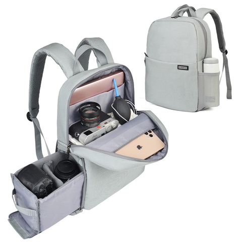 CADeN Dslr appareil photo sac étanche sac à dos épaule ordinateur portable appareil photo numérique lentille photographie bagages sacs étui pour Canon Nikon Sony ► Photo 1/6