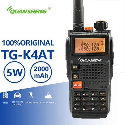 Quansheng – walkie-talkie Portable double bande TG-K4AT(UV) de haute qualité, Radio bidirectionnelle, communicateur Radio amateur Hf émetteur-récepteur Woki Toki ► Photo 1/1