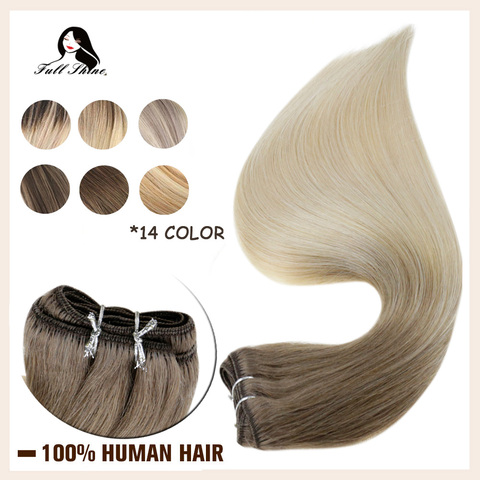 Extensions de trame de cheveux naturels Remy 100 – Full Shine, couleur Balayage, Double trame 2022g, cheveux lisses et soyeux cousus à la Machine ► Photo 1/6