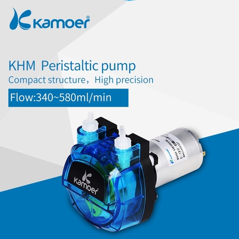 Kamoer KHM-pompe péristaltique haute précision avec moteur à courant continu avec entraînement par engrenage en plastique (tube en néoprène ou silicone) ► Photo 1/6
