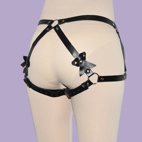 Hmex cuisse harnais jambe harnais femme Goth porte-jarretelles Lingerie corps Sexy taille Bondage Cage porte jarretelle érotique Lingerie ► Photo 1/6