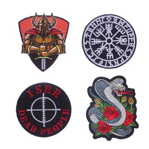 Patch de broderie Viking cobra kai, pour vêtements, à repasser, pour motard, Applique Punk Hippie ► Photo 1/6