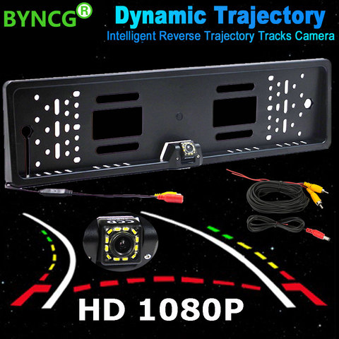 BYNCG Dynamique Intelligent Trajectoire Pistes Par Sauvegarde Caméra Arrière 1080 p HD CCD Auto de Recul Aide Au Stationnement ► Photo 1/6