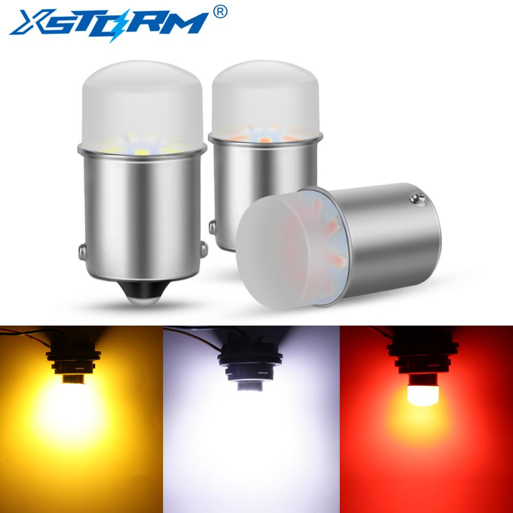 2x 1156 P21W BA15s Ampoule LED Rouge 48 SMD 5W Lampe de voiture