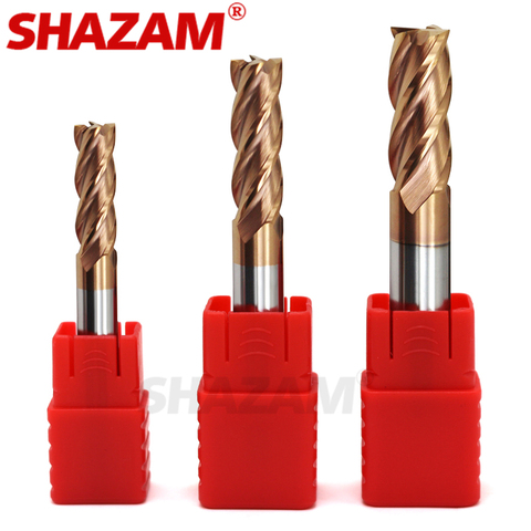 Fraise alliage revêtement tungstène acier outil CNC Maching Hrc55 Endmill SHAZAM haut fraise Kit fraisage machines-outils ► Photo 1/5