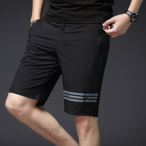 Shorts de plage pour hommes, solides, avec poches à fermeture éclair, 3XL, vêtements de plage de Sport, nouveauté, été décontracté, 2022 ► Photo 1/6