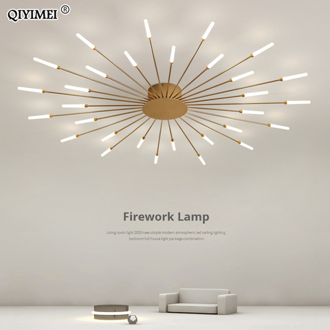 QIYIMEI moderne plafonniers LED lustre éclairage intérieur pour chambre Hall salon enfants chambre acrylique lampes luminaire cadre 175-260V ► Photo 1/6