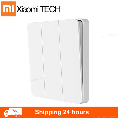 Xiaomi Mijia – interrupteur mural intelligent, simple/double ouvert, double commande, 2 modes d'éclairage, Original, nouveau ► Photo 1/1